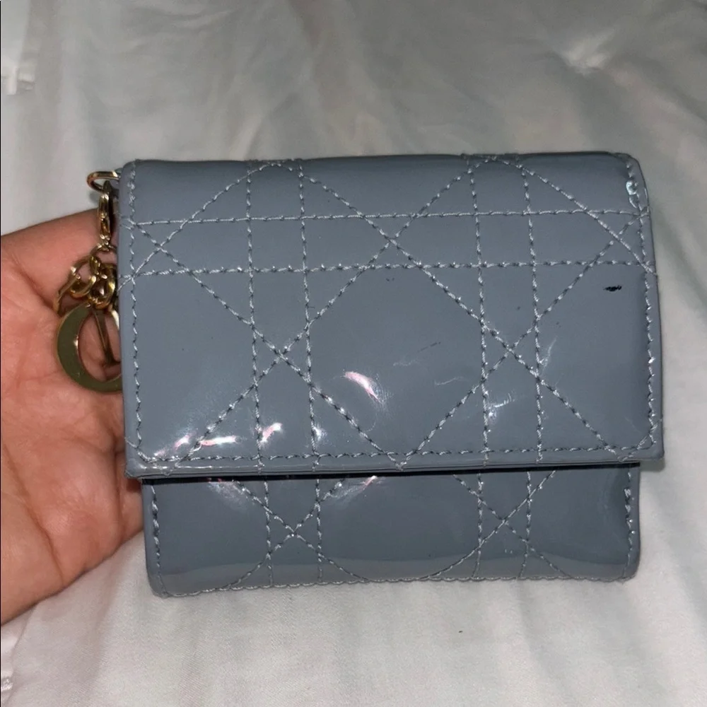 Dior Lotus Quilted compact wallet